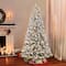 6.5ft. Pre-Lit Flocked Virginia Pine Artificial Christmas Tree, Clear Lights